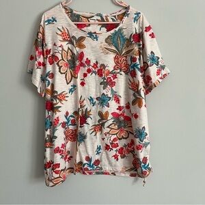 Allison Daley Tropical Floral Tee Shirt